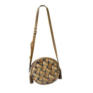 Vintage Sharif Patchwork Purse Handbag Brown 9" X 9.5" Made in USA